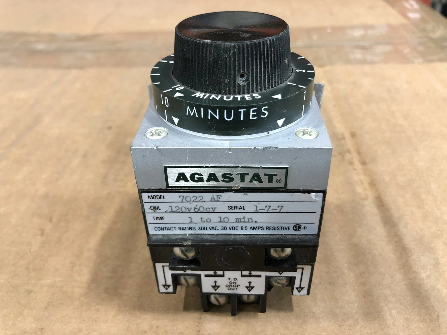 Time Delay Relay 7022 AF 1 10 min 120V