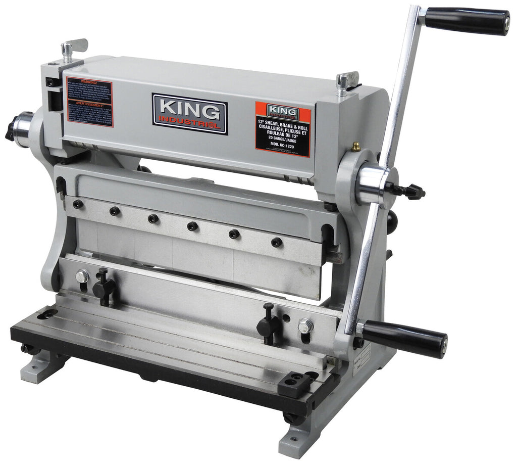 KING CANADA 12" x 20 Ga. 3-in-1 Brake Shear & Roll No. KC-1220 