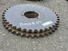 Roller Chain Sprocket No. D100R37, Double, Size 100, 37 Teeth