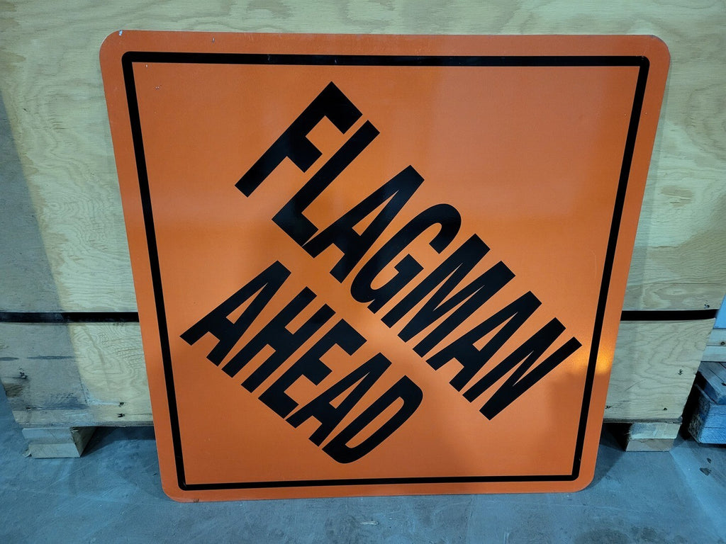 Flagman Ahead Sign 30" x 30"