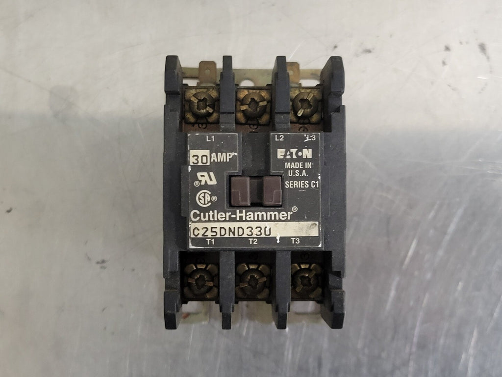 EATON 30 Amp, 3 Pole, 104-120 VAC Coil Contactor C25DND330