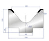 EUROSTAMP Part No. 2026 @ 835mm 80 Degree Single V Die 4.92"