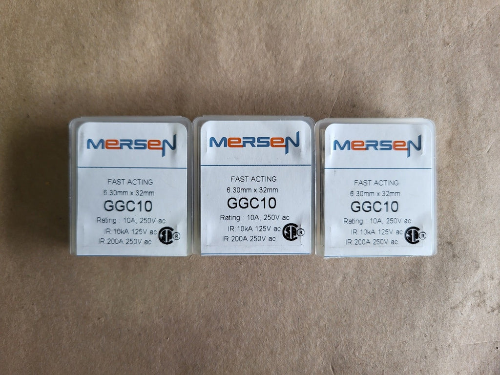 MERSEN 10 Amp Fast-Acting Fuse GGC10 (Lot of 15)