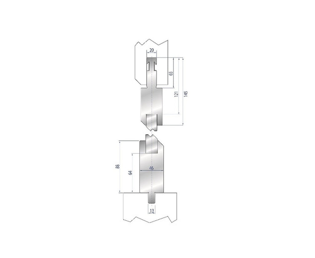 EUROSTAMP Part No. 1198 @ 835mm Bystronic Style Joggle Inserts Holder