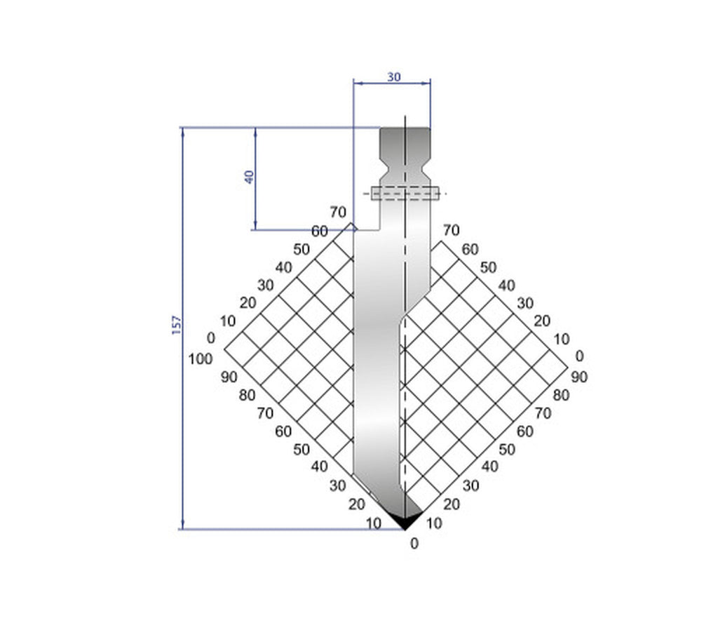 EUROSTAMP Part No. 1317 @ 50mm 86 Degree Sash Punch