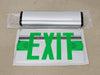 LIGHT FIXTURE INDUSTRIES LED Edge Lit Exit Sign ELRT-Special Green 120/277 VAC