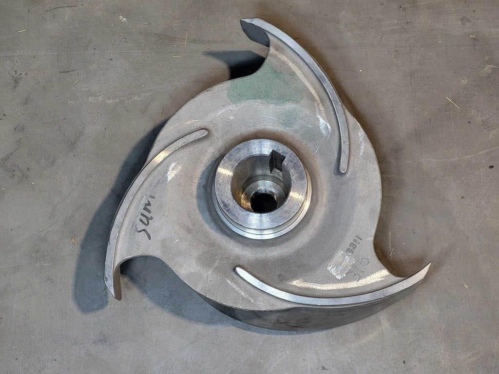 GOULDS Pump Impeller, 3175S, 6x8-12, 3-Vane, 316SS, D00609A02-1203