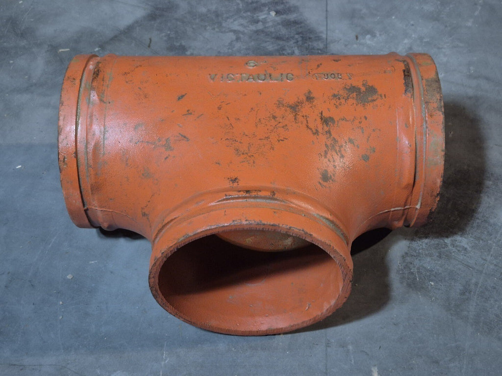 VICTAULIC 6" Grooved End Tee Pipe Fitting Ductile Iron, No. 20