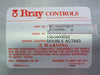 BRAY CONTROLS 30mm Double Acting Air Actuator 921190-11300532 w/ Butterfly Valve Size 800