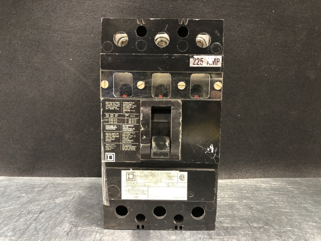 SQUARE D 225 Amp 3 Pole Circuit Breaker 