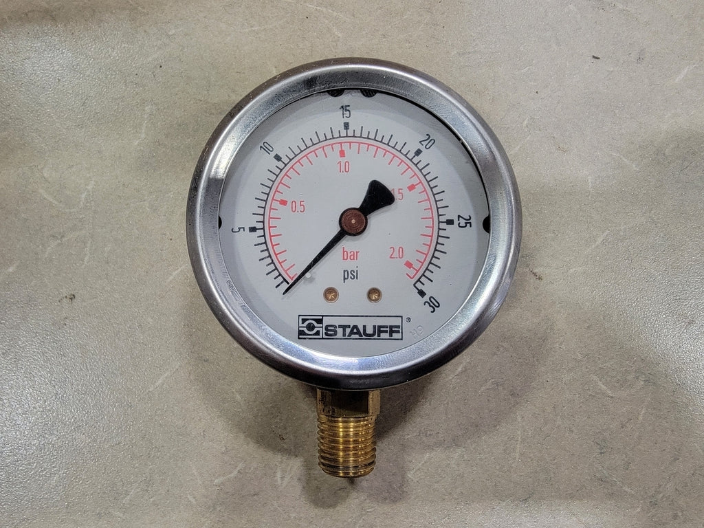 STAUFF Pressure Gauge 30 psi SPG-063-00030-5-S-N04