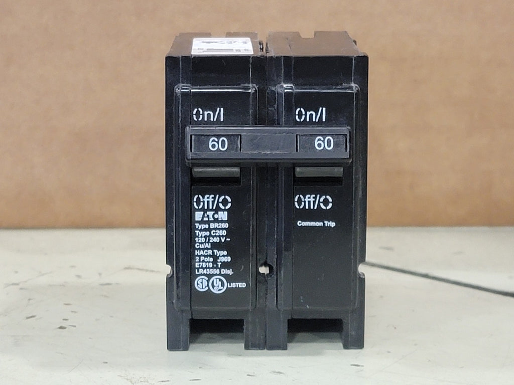 EATON 60 Amp 2 Pole Circuit Breaker BR260