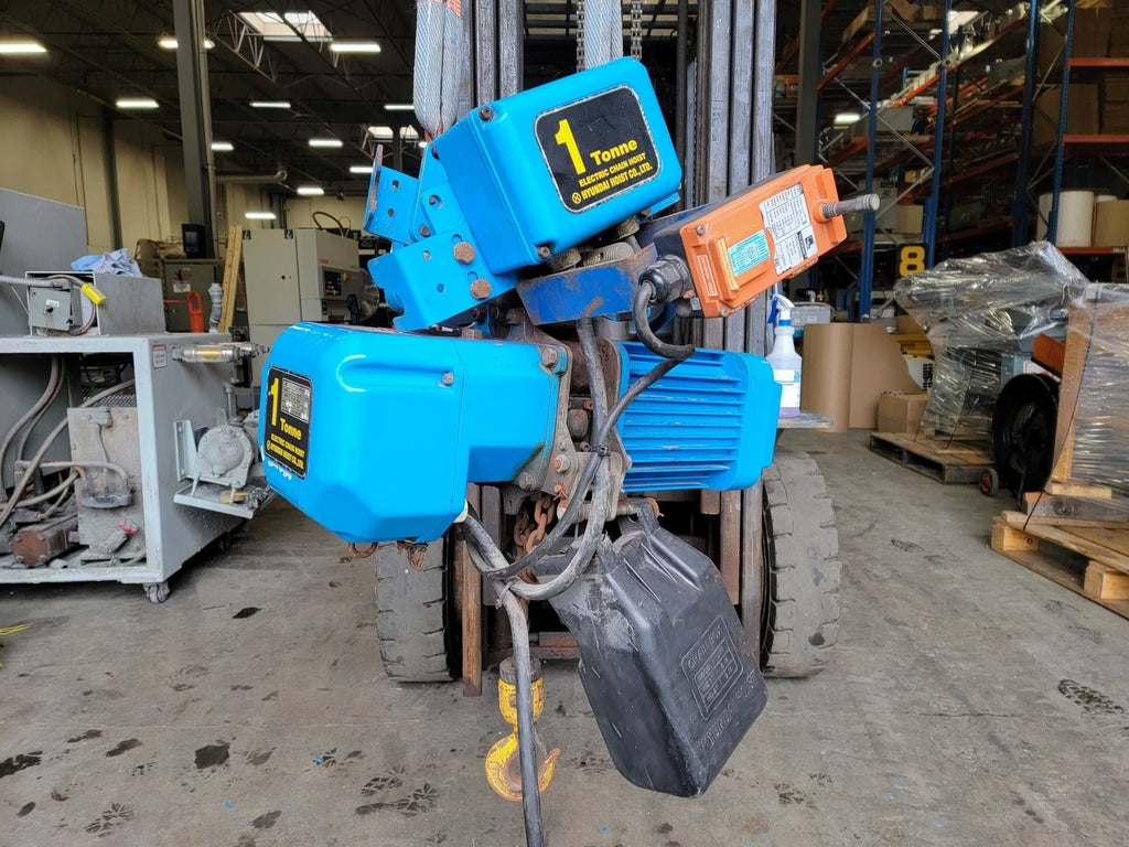 HYUNDAI HT-D100 1 Tonne Electric Chain Hoist 4 m Dual Speed w/ Motor-Driven Trolley