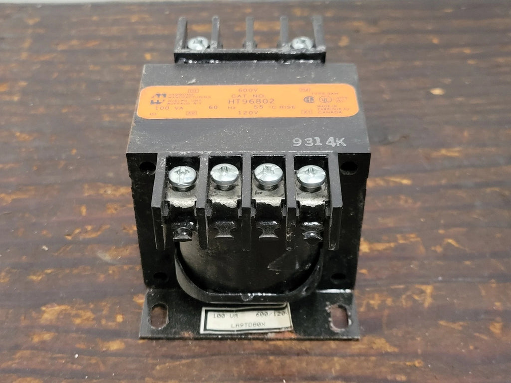 HAMMOND 100 VA Control Transformer, 600 pri. volts, 120 sec. volts HT96802