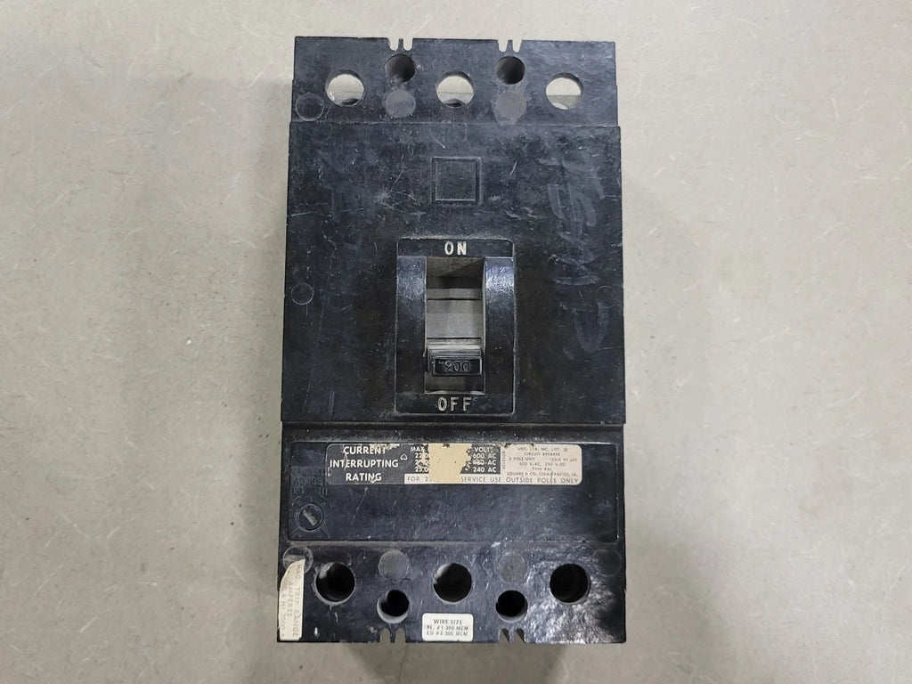 SQUARE D 200 Amp 3 Pole Circuit Breaker KAP36200