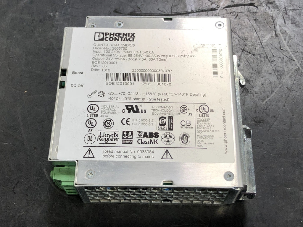 100-240 Volts Power Supply QUINT-PS/1AC/24DC/5