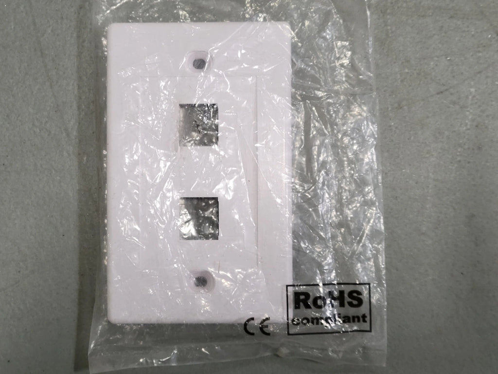 2 Port Wall Plate (Box of 24)