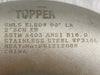 TOPPER 2" 90 Deg Buttweld Elbow SCH XH WP316L ASTM A403 ANSI B16.9