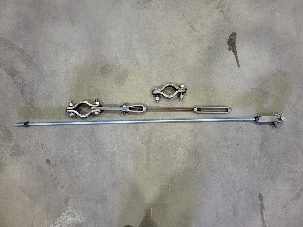 2" Pipe Clamp Turnbuckle & Threaded Rod 52" Long