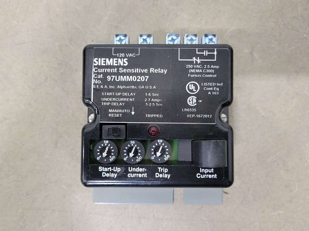 SIEMENS 2-7 Amp Current Sensitive Relay 97UMM0207