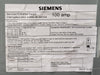 SIEMENS 100 Amp, 3 Pole, 240 volts, Fused Disconnect Switch SE323