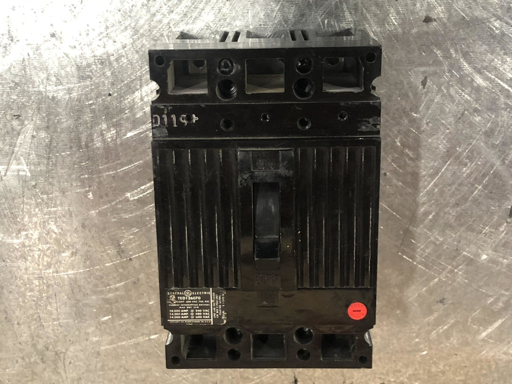 GENERAL ELECTRIC 70 Amp 3 Pole Circuit Breaker TED126070