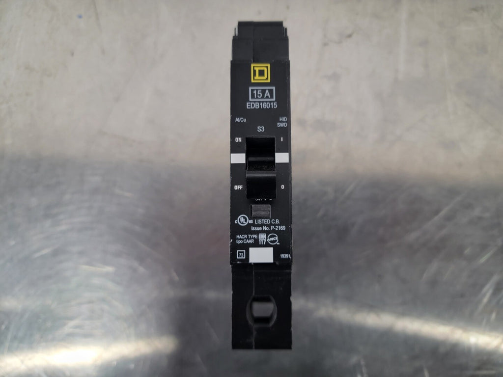 SQUARE D 15 Amp, 1 Pole, 600Y/347 volts Circuit Breaker EDB16015